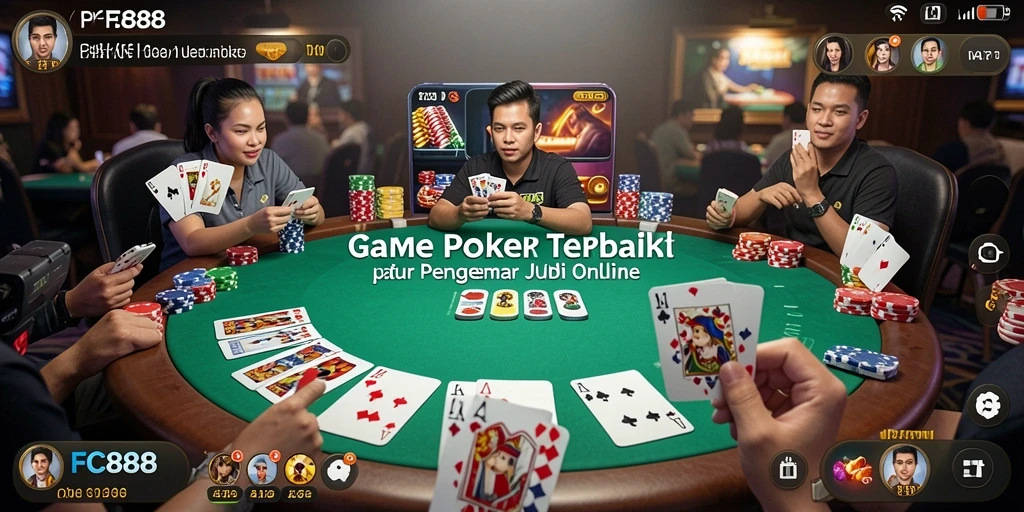 Tampilan seru gameplay Poker di FC888