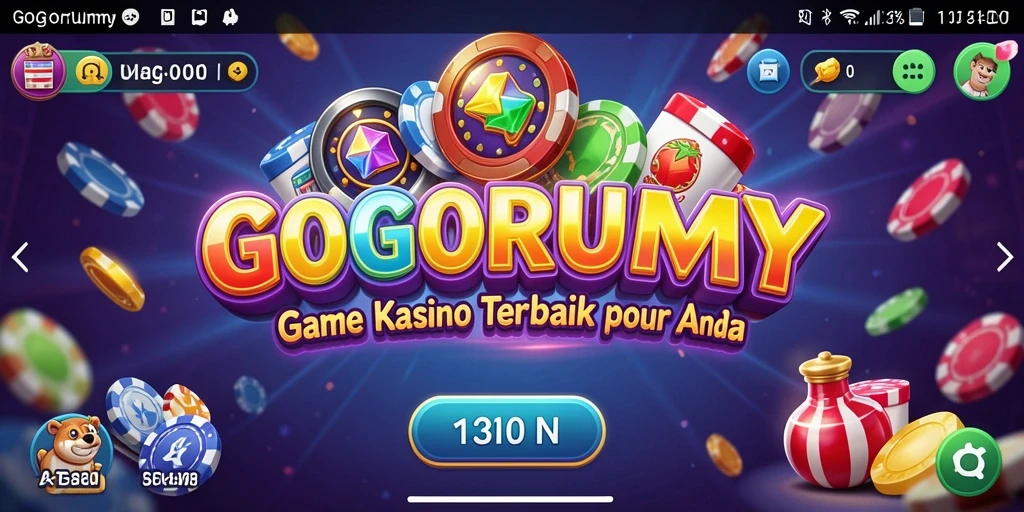 Screenshot GOGORUMMY menampilkan gameplay Kasino yang seru dan interaktif.