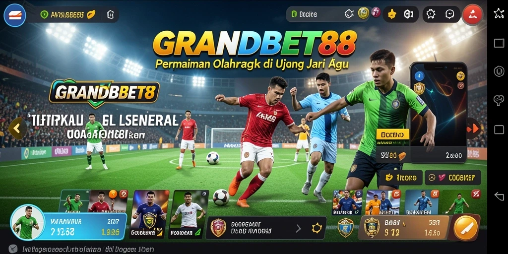 Screenshot utama GRANDBET88 menampilkan gameplay olahraga yang seru dan interaktif.