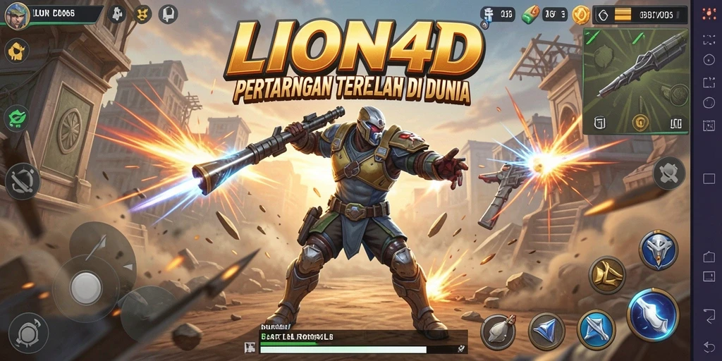 Gameplay intens di arena <strong>LION4D</strong> saat pemain bertanding.