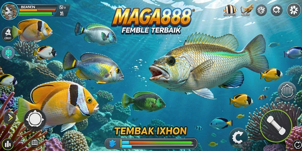 Gameplay seru dan menegangkan di MAGA888 saat menangkap ikan.