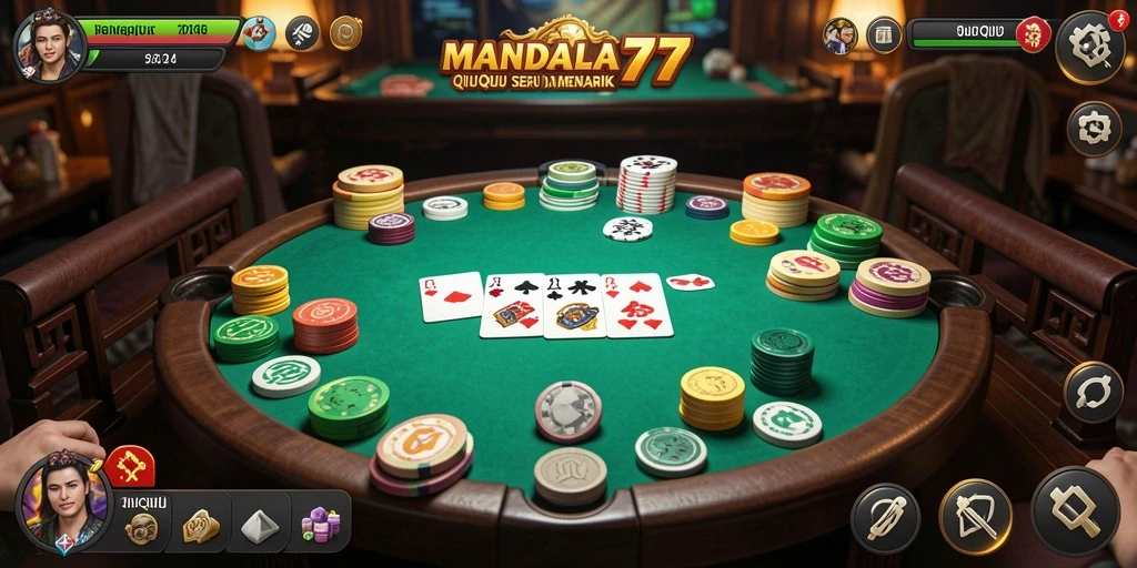 Tampilan gameplay QiuQiu yang mendebarkan dan penuh strategi.