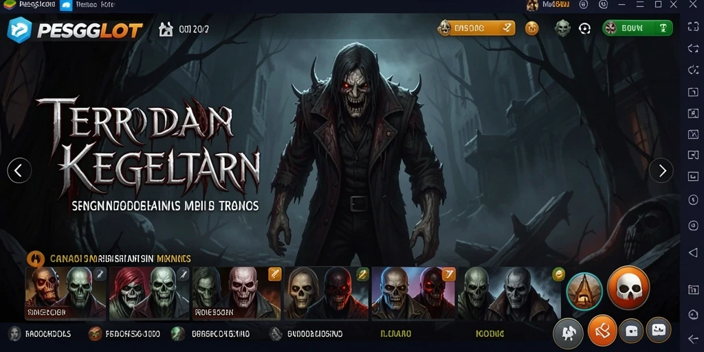 Screenshot menunjukkan suasana mencekam dalam gameplay PESGSLOT.