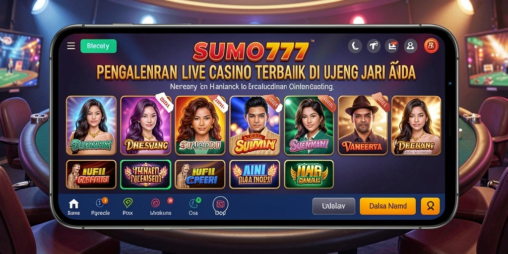 Tampilan utama gameplay SUMO777 yang menyoroti keseruan Live Casino.